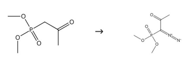 (1-重氮基-2-氧代丙基)膦酸二甲酯的合成路線