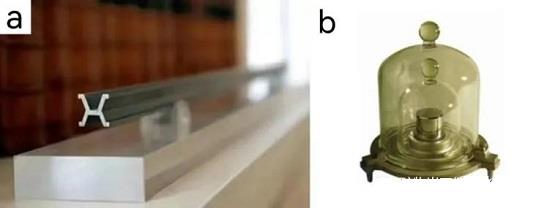 國(guó)際米原器（a）和國(guó)際千克原器（b）