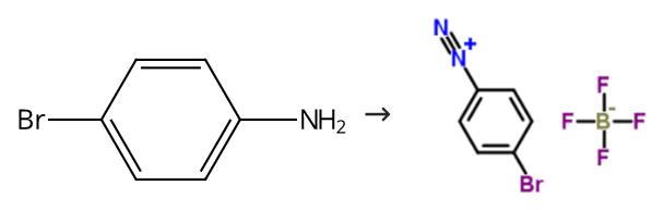 4-溴硼酸重氮苯四氟硼酸鹽的合成路線