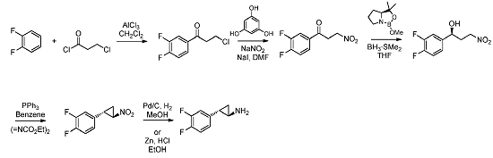 (1R trans)-2-(3,4-difluorophenyl)cyclopropane amine