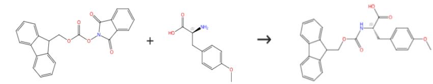 圖2 Fmoc-對(duì)甲氧基-L-苯丙氨酸的合成路線