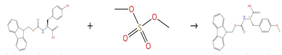 圖3 Fmoc-對(duì)甲氧基-L-苯丙氨酸的合成路線
