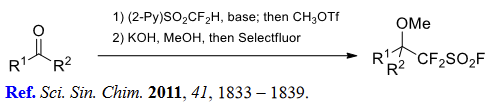 (Fluorosulfonyl)difluoromethylation of aldehydes and ketones