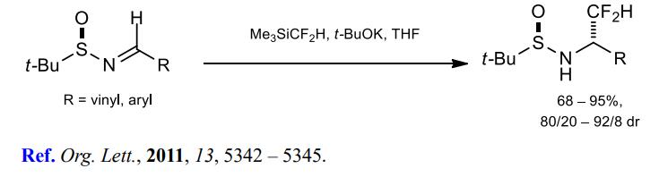 Difluoromethylation of aldimines.