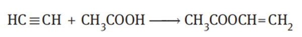 Vinyl acetate synthesis