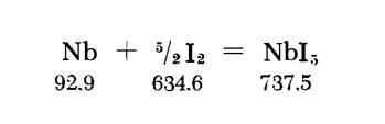 preparation of NIOBIUM(V) IODIDE