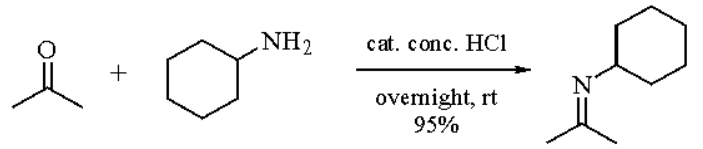 N-Cyclohexyl acetonimine synthesis