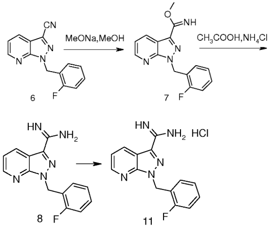 1H-Pyrazolo[3,4-b]pyridine-3-carboximidamide, 1-[(2-fluorophenyl)methyl]-, hydrochloride (1:1)