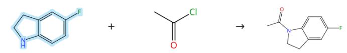 5-氟吲哚啉的?；磻?yīng)