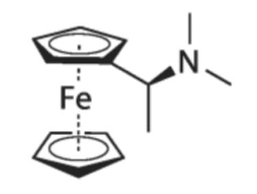 (S)-(-)-N,N-二甲基-1-二茂鐵基乙胺的化學(xué)結(jié)構(gòu)式