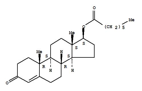 Molecular Structure of 315-37-7 (Androst-4-en-3-one,17-[(1-oxoheptyl)oxy]-, (17b)-)