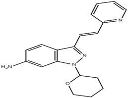 (E)-3-[2-(Pyridin-2-yl)ethenyl]-1-(tetrahydro-2H-pyran-2-yl)-1H-indazol-6-amine