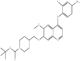 tert-Butyl 4-(((4-(4-amino-2-fluorophenoxy)-6-methoxyquinolin-7-yl)oxy)methyl)piperidine-1-carboxylate