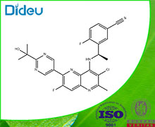 Benzonitrile, 3-[(1R)-1-[[3-chloro-7-fluoro-6-[2-(1-hydroxy-1-methylethyl)-5-pyrimidinyl]-2-methyl-1,5-naphthyridin-4-yl]amino]ethyl]-4-fluoro- 