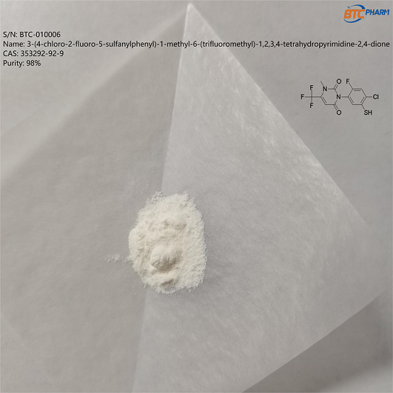 3-(4-chloro-2-fluoro-5-sulfanylphenyl)-1-methyl-6-(trifluoromethyl)-1,2,3,4-tetrahydropyrimidine-2,4-dione