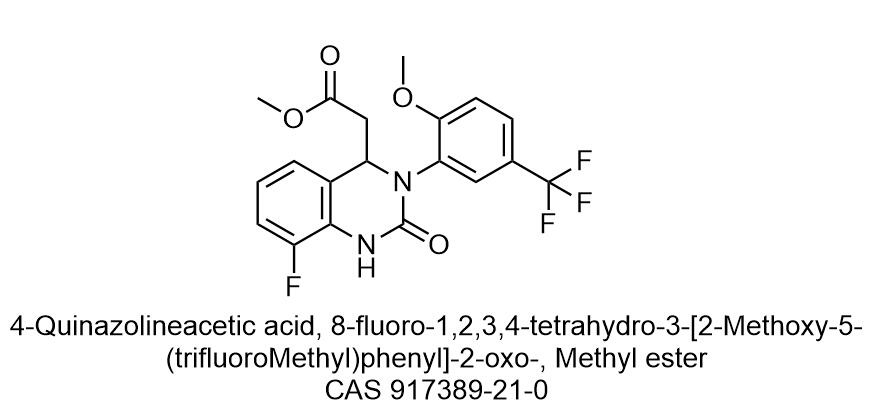 4-Quinazolineacetic acid, 8-fluoro-1,2,3,4-tetrahydro-3-[2-Methoxy-5-(trifluoroMethyl)phenyl]-2-oxo-, Methyl ester