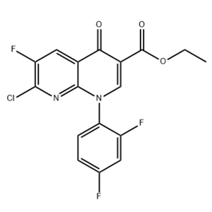 ETHYL 1-(2,4-DIFLUOROPHENYL)-7-CHORO-6-FLUORO-4-OXO-HYDROPYRIDINO[2,3-B] PYRIDINE-3-CARBOXYLATE