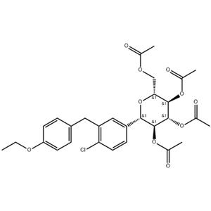 (2R,3R,4R,5S,6S)-2-(Acetoxymethyl)-6-(4-chloro-3-(4-ethoxybenzyl)phenyl)tetrahydro-2H-pyran-3,4,5-triyl triacetate