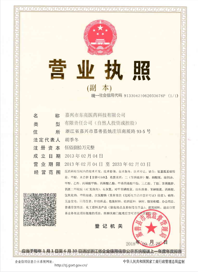 Business License Of EnterpriseLegal Person