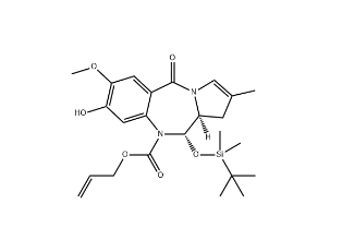 	1H-Pyrrolo[2,1-c][1,4]benzodiazepine-10(5H)-carboxylic acid, 11-[[(1,1-dimethylethyl)dimethylsilyl]oxy]-11,11a-dihydro-8-hydroxy-7-methoxy-2-methyl-5-oxo-, 2-propen-1-yl ester, (11S,11aS)-