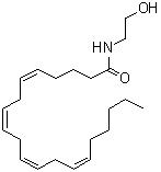 CAS # 94421-68-8, Arachidonylethanolamide, (5Z,8Z,11Z,14Z)-N-(2-Hydroxyethyl)-5,8,11,14-eicosatetraenamide, Anandamide, Arachidonoyl ethanolamide