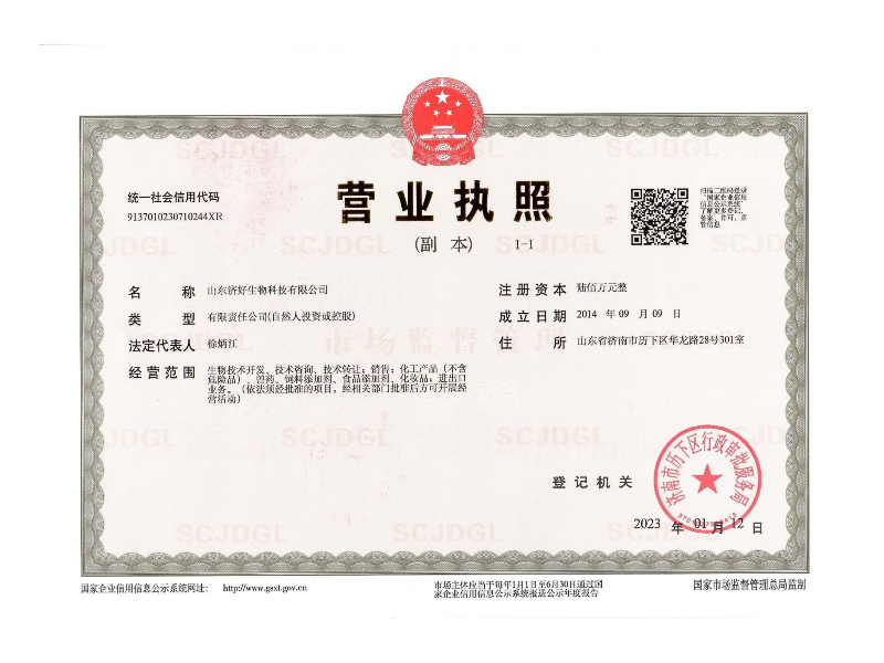 Business License Of EnterpriseLegal Person