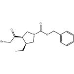 (3R,4S)-3-(2-Bromoacetyl)-4-ethyl-1-pyrrolidinecarboxylic acid phenylmethyl ester