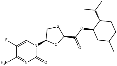 [1R-[1(2S*,5R*),2beta,5alpha]]-5-(4-Amino-5-fluoro-2-oxo-1(2H)-pyrimidinyl)-1,3-oxathiolane-2-carboxylic acid 5-methyl-2-(1-methylethyl)cyclohexyl ester