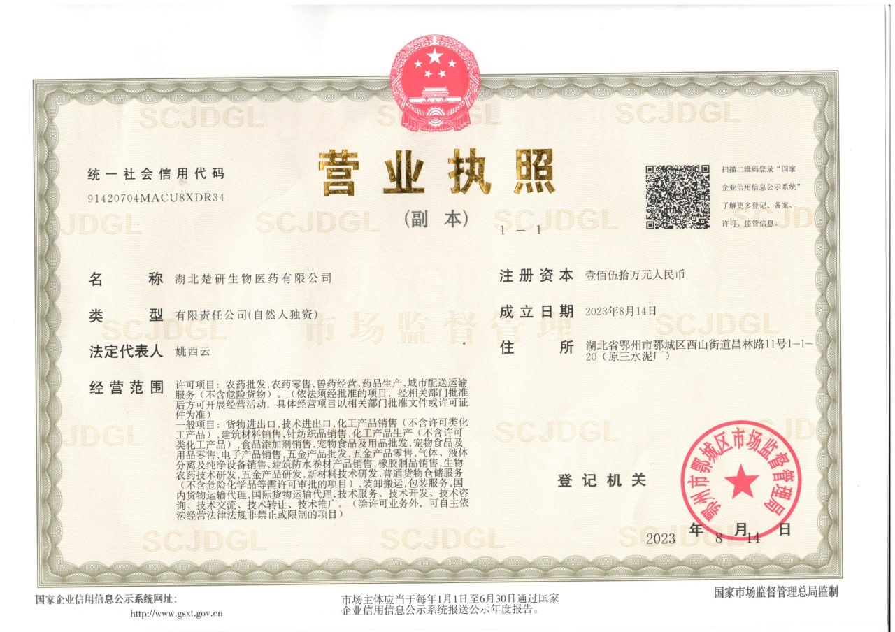 Business License Of EnterpriseLegal Person