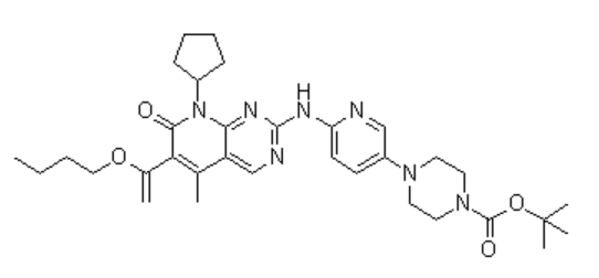 4-[6-[[6-(1-Butoxyvinyl)-8-cyclopentyl-5-methyl-7-oxo-7,8-dihydropyrido[2,3-d]pyrimidin-2-yl]amino]pyridin-3-yl]piperazine-1-carboxylic acid tert-butyl ester