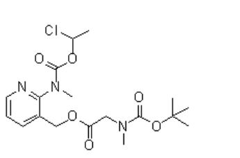 N-Methyl-N-(3-[((N-tert-butoxycarbonyl-N-methylamino)acetoxy)methyl]pyridin-2-yl)carbamic acid 1-chloroethyl ester