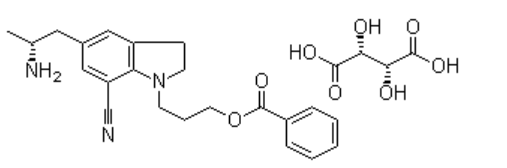 5-[(2R)-2-Aminopropyl]-1-[3-(benzoyloxy)propyl]-2,3-dihydro-1H-indole-7-carbonitrile (2R,3R)-2,3-dihydroxybutanedioate