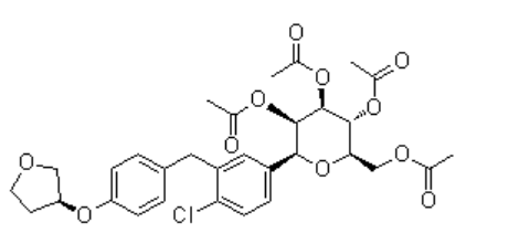 (1S)-1,5-Anhydro-1-C-[4-chloro-3-[[4-[[(3S)-tetrahydro-3-furanyl]oxy]phenyl]methyl]phenyl]-D-glucitol tetraacetate