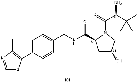 (2S,4R)-1-((S)-2-amino-3,3-dimethylbutanoyl)-4-hydroxy-N-(4-(4-methylthiazol-5-yl)benzyl)pyrrolidine-2-carboxamide hydrochloride