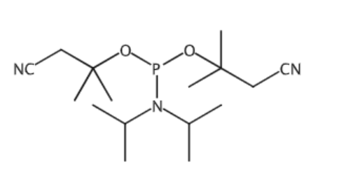 Bis(2-cyano-1,1-dimethylethyl) N,N-bis(1-methylethyl)phosphoramidite