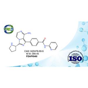 4-[8-Amino-3-(2S)-2-pyrrolidinylimidazo[1,5-a]pyrazin-1-yl]-N-2-pyridinylbenzamide