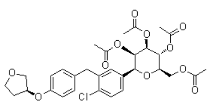 (1S)-1,5-Anhydro-1-C-[4-chloro-3-[[4-[[(3S)-tetrahydro-3-furanyl]oxy]phenyl]methyl]phenyl]-D-glucitol tetraacetate