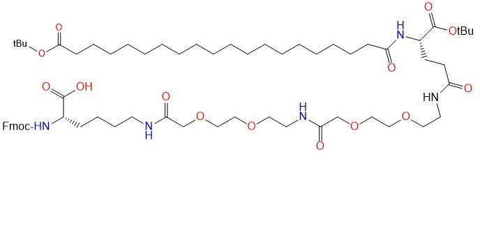 Fmoc-Lys(tBu-OOC-C16-CO-Glu(AEEA-AEEA)-OtBu)-OH