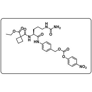 Ethyl (S)-1-((1-((4-((((4-nitrophenoxy)carbonyl) oxy)methyl)phenyl)amino)-1-oxo-5-ureidopenta n-2-yl)carbamoyl)cyclobutane-1-carboxylate