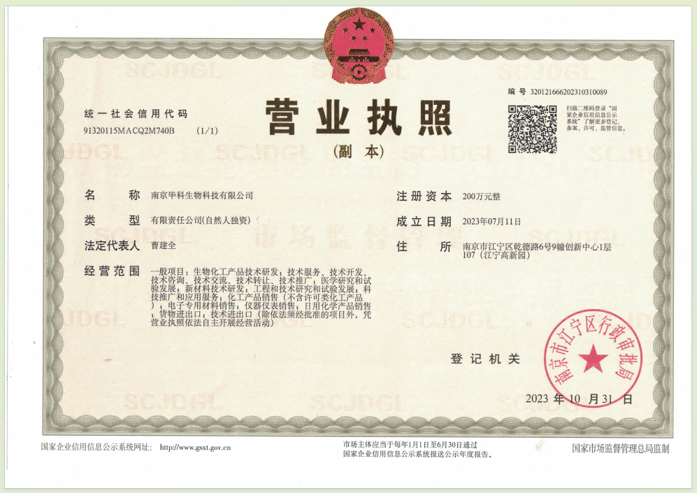 Business License Of EnterpriseLegal Person