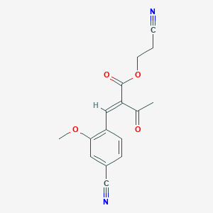 (Z)-2-cyanoethyl 2-(4-cyano-2-methoxybenzylidene)-3-oxobutanoate