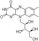 CAS # 83-88-5, Riboflavin, 7,8-Dimethyl-10-ribitylisoalloxazine, Lactoflavine, Vitamin B2