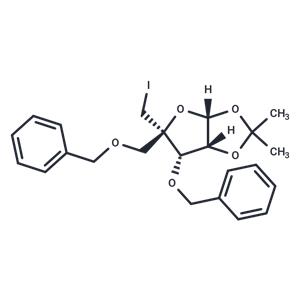 4-C-(Iodomethyl)-1,2-di-O-(1-methylethylidene)-3,5-bis-O-(phenylmethyl)-a-D-ribofuranose