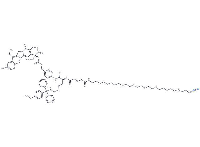 SN38-PAB-Lys(MMT)-oxydiacetamide-PEG8-N3