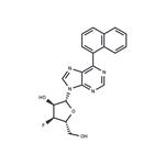 9-(3-Deoxy-3-fluoro-β-D-ribofuranosyl)-6-(naphthalen-1-yl)purine