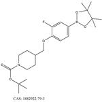 1-Piperidinecarboxylic acid, 4-[[2-fluoro-4-(4,4,5,5-tetramethyl-1,3,2-dioxaborolan-2-yl)phenoxy]methyl]-, 1,1-dimethylethyl ester