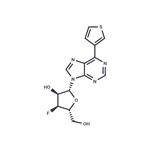 9-(3-Deoxy-3-fluoro-β-D-ribofuranosyl)-6-(thiophen-3-yl)purine