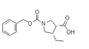 (3R,4S)-4-ethyl-1,3-Pyrrolidinedicarboxylic acid 1-(phenylmethyl) ester