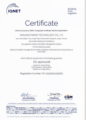 Certificate of accreditation