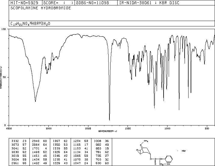 Scopolamine hydrobromide(114-49-8) MS